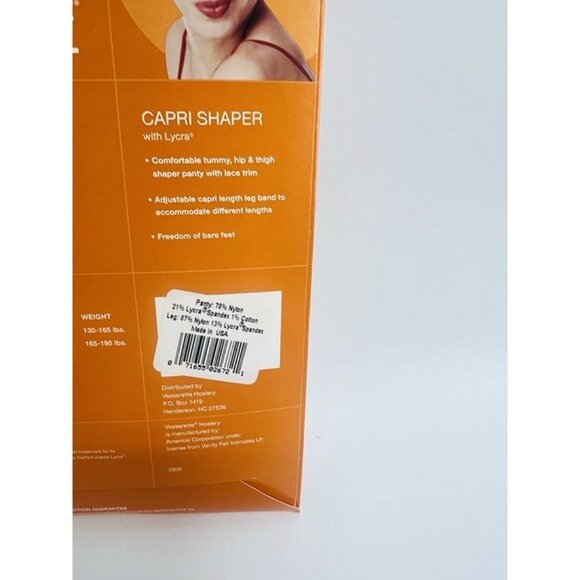 NEW VASSARETTE BODY CURVES CAPRI SHAPER MEDIUM NUDE 4670 W/LYCRA MADE IN USA - Picture 8 of 9